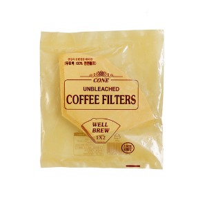 웰브루 커피필터(황색) 40매 100매 (5-10인용)